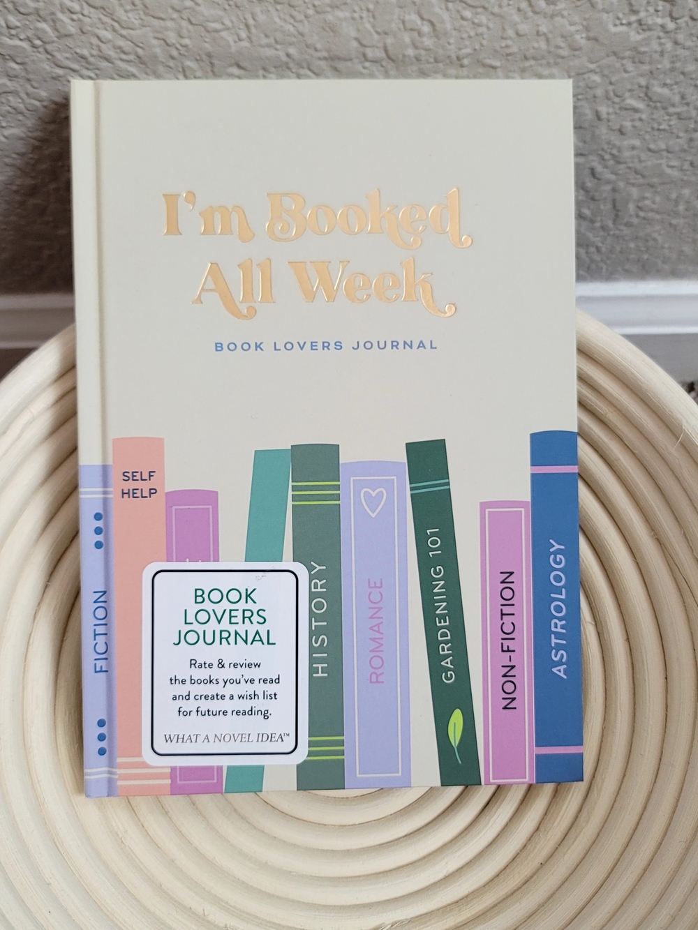 Book Lovers Journal — Cream Hardcover with Multicolor Spine Art